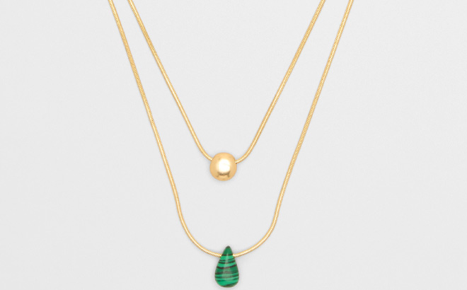 Banana Republic Factory Layered Stone Pendant Necklace