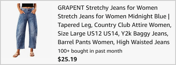 Barrel Jeans at Checkout Barrel Jeans at Checkout