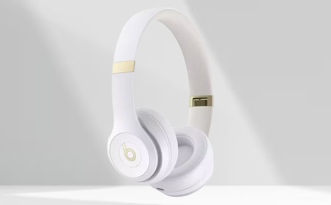 Beats Solo 4 Bluetooth Wireless On Ear Headphones in Warm White