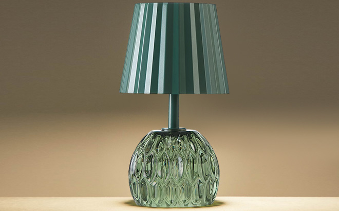 Beautiful Portable Rechargeable Thyme Green Table Lamp by Drew Barrymore Beautiful Portable Rechargeable Thyme Green Table Lamp by Drew Barrymore