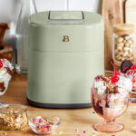 Beautiful by Drew Barrymore 1 5 Quart Ice Cream Maker on the Table