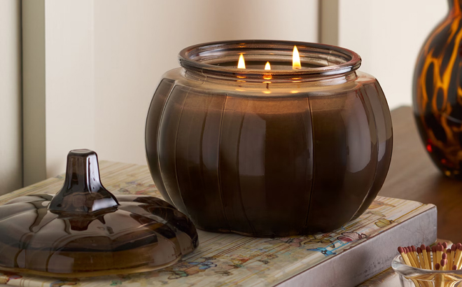 Better Homes Gardens Brown Butter Pumpkin 3 Wick 30 oz Glass Jar Candle Better Homes Gardens Brown Butter Pumpkin 3 Wick 30 oz Glass Jar Candle