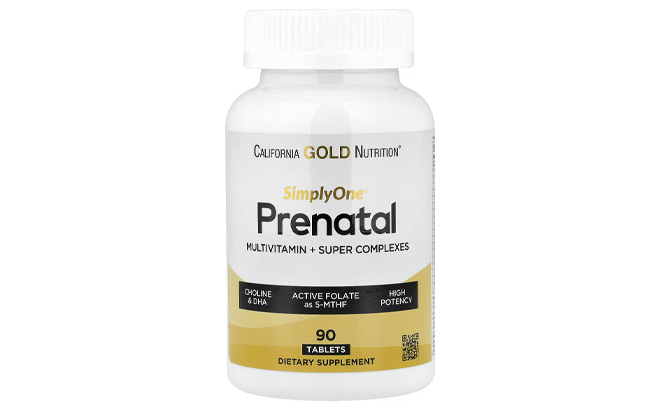 California Gold Nutrition Prenatal Multivitamin with Super Complexes 90 Tablets California Gold Nutrition Prenatal Multivitamin with Super Complexes 90 Tablets
