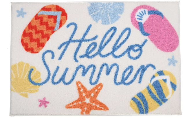 Celebrate Together Summer Hello Summer Non Slip Bath Rug Celebrate Together Summer Hello Summer Non Slip Bath Rug