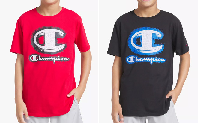 Champion Boys Short Sleeve Graphic T Shirts Champion Boys Short Sleeve Graphic T Shirts