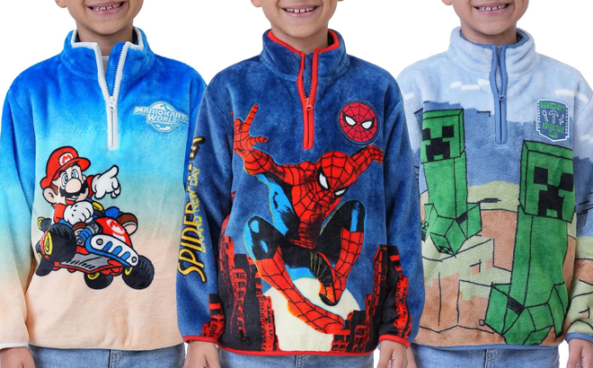 Character Boys Plush Quarter Zip