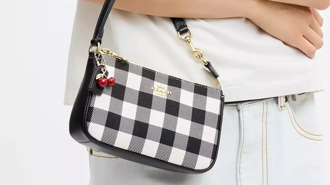 Coach Outlet Nolita 19 With Gingham Print And Charm
