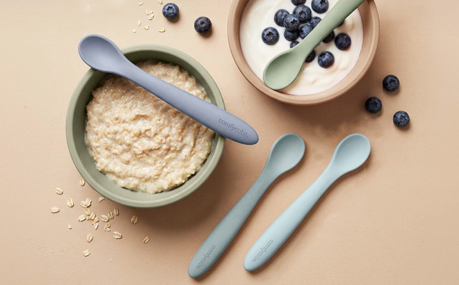 Comfy Cubs Silicone Baby Spoons