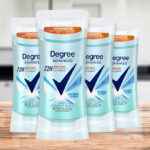 Degree Antiperspirant Deodorant 4 Count on the Table