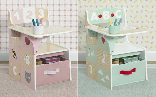 Delta Children 123 Numbers Chair Desk with Storage Bin