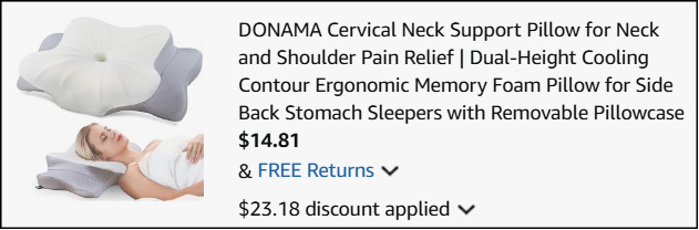 Donama Queen Cervical Pillow Checkout Donama Queen Cervical Pillow Checkout