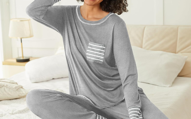 Ekouaer Womens Pajama Set