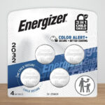Energizer 2032 Batteries 4 Pack on the Table