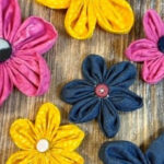 Fabric Flowers Featuring New Loops Threads Buttons