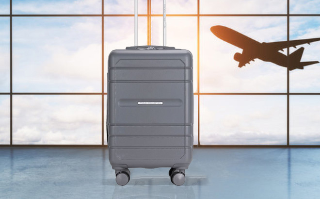 French Connection 22 Inch Expandable Rolling Carry on Luggage French Connection 22 Inch Expandable Rolling Carry on Luggage