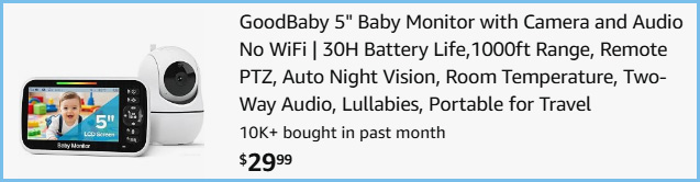 GoodBaby Baby Monitor with Camera at Checkout GoodBaby Baby Monitor with Camera at Checkout