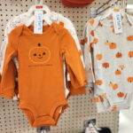 Halloween Themed Baby Onesies in Target Store
