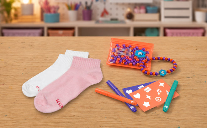 Hanes Socks DIY Customization Kit on a Table