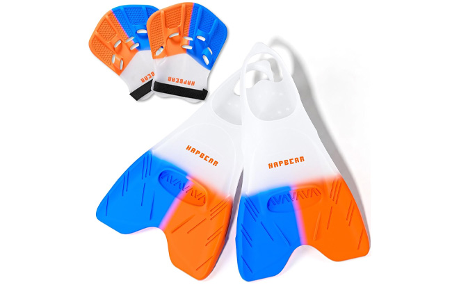 Hapbear Kids Swim Fins with Hand Paddles Hapbear Kids Swim Fins with Hand Paddles