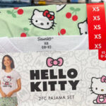 Hello Kitty Womens 2 Piece Pajama Set