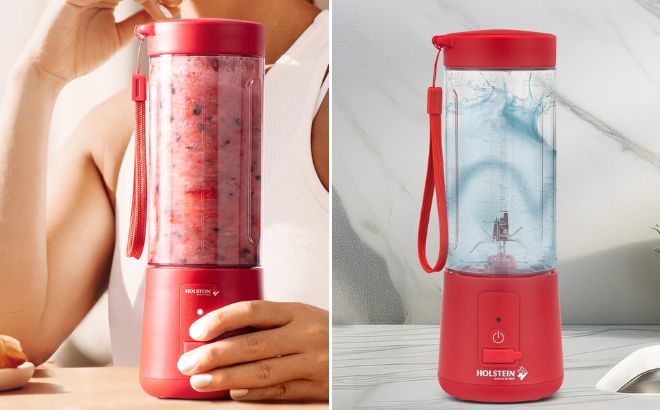 Holstein Housewares Red USB Portable Blender