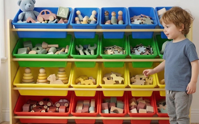 Humble Crew Kids Toy Organizer with 20 Bins Humble Crew Kids Toy Organizer with 20 Bins