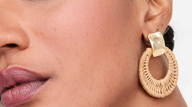 I N C International Concepts Raffia Wrapped Earrings