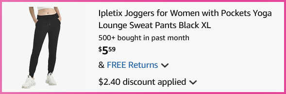 Joggers Cart Screen Joggers Cart Screen