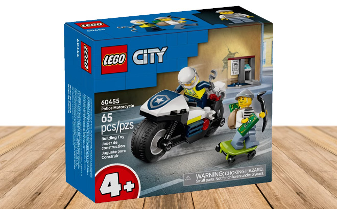 LEGO City Police Motorcycle Chase Building Toy