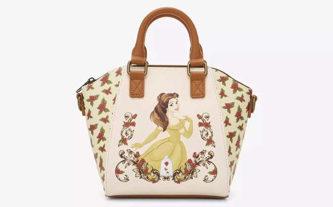 Loungefly Disney Beauty And The Beast Floral Mini Satchel Bag Loungefly Disney Beauty And The Beast Floral Mini Satchel Bag