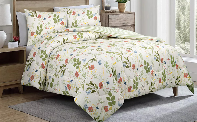 Macys Wispy Floral 3 Piece Comforter Set