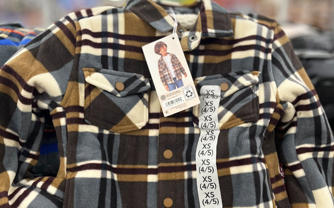 Members Mark Boys Fleece Shacket
