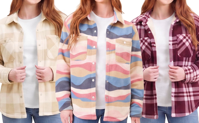Members Mark Womens Lined Shackets