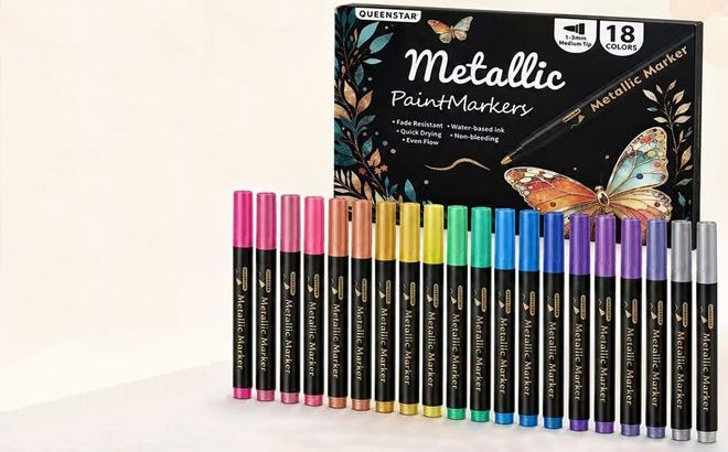 Metallic Glitter Paint Markers 18 Pack Metallic Glitter Paint Markers 18 Pack