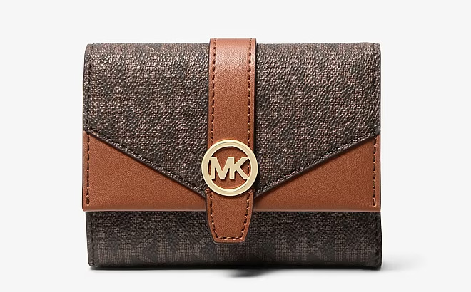 Michael Kors Greenwich Medium Signature Logo Trifold Wallet Michael Kors Greenwich Medium Signature Logo Trifold Wallet