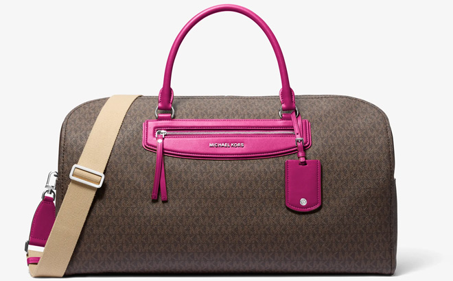 Michael Kors Jet Set Travel Extra Large Signature Logo Weekender Bag Michael Kors Jet Set Travel Extra Large Signature Logo Weekender Bag