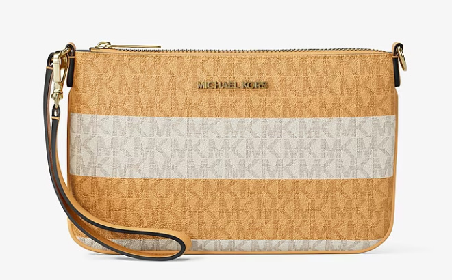 Michael Kors Jet Set Travel Signature Logo Convertible Wristlet