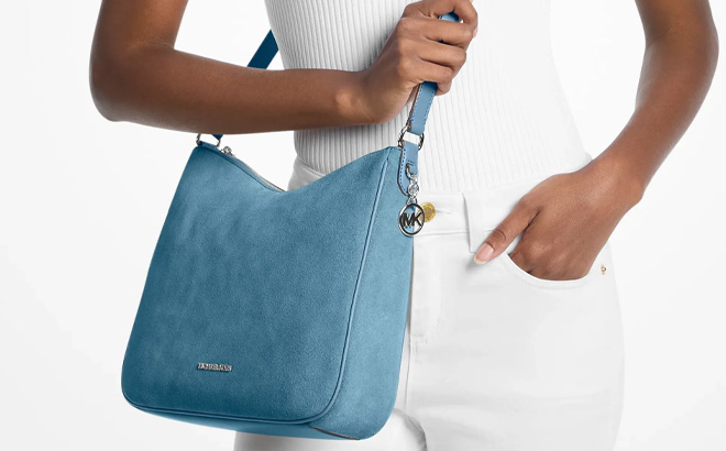Michael Kors Nayla Medium Suede Messenger Bag