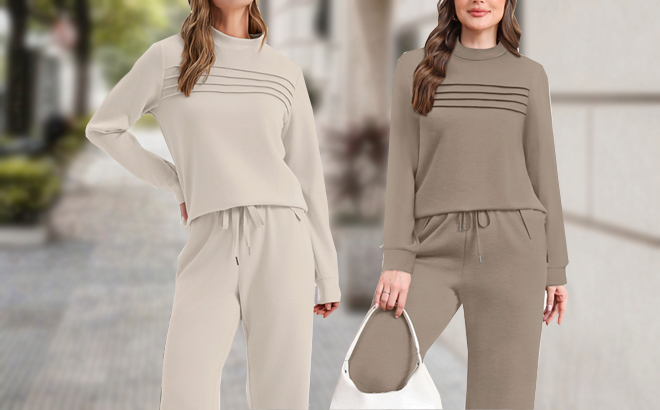 Models Wearing 2 Piece Lounge Sets