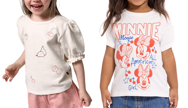 Modern Moments by Gerber Baby and Toddler Girls Top and Minnie Mouse Toddler Graphic Patriotic Tee Modern Moments by Gerber Baby and Toddler Girls Top and Minnie Mouse Toddler Graphic Patriotic Tee