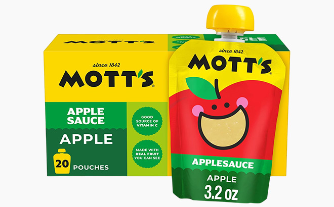 Motts Applesauce Clear Pouch 20 Pack