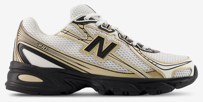 New Balance 740 Womens Shoe in Black Gold White New Balance 740 Womens Shoe in Black Gold White