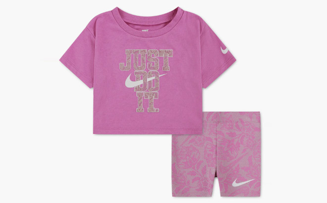 Nike Baby Lace It Up T Shirt and Bike Shorts Set
