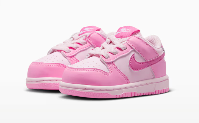 Nike Dunk Low Toddler Shoes in Pink Rise Nike Dunk Low Toddler Shoes in Pink Rise