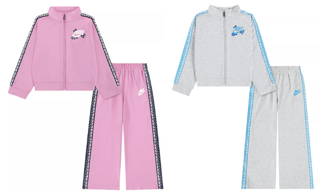 Nike Girls Retro Remix Jacket and Pants 2 Piece Set Nike Girls Retro Remix Jacket and Pants 2 Piece Set