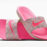 Nike Kawa Little Big Kids Slides in Pink