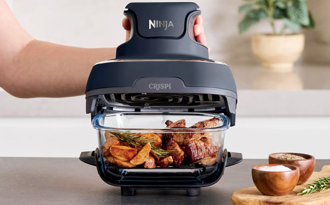Ninja Crispi 4 in 1 Portable G lass Air Fryer Cooking System