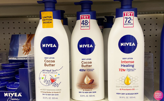 Nivea Body Lotions on the Shelf