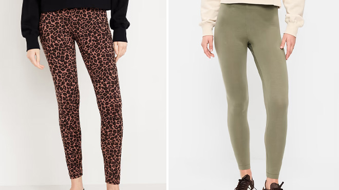 Old Navy High Waisted Jersey Fashion Layering Leggings Old Navy High Waisted Jersey Fashion Layering Leggings