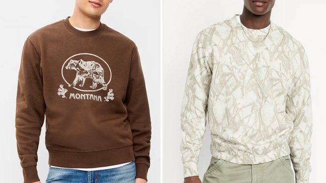 Old Navy Oversized Graphic Crew Neck Sweatshirt and Loose Rotation Sweatshirt Old Navy Oversized Graphic Crew Neck Sweatshirt and Loose Rotation Sweatshirt